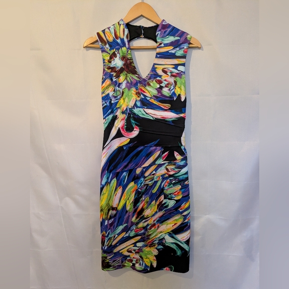 Joseph Ribkoff Dresses & Skirts - Joseph Ribkoff Vibrant Watercolour Sleeveless Fitted Dress